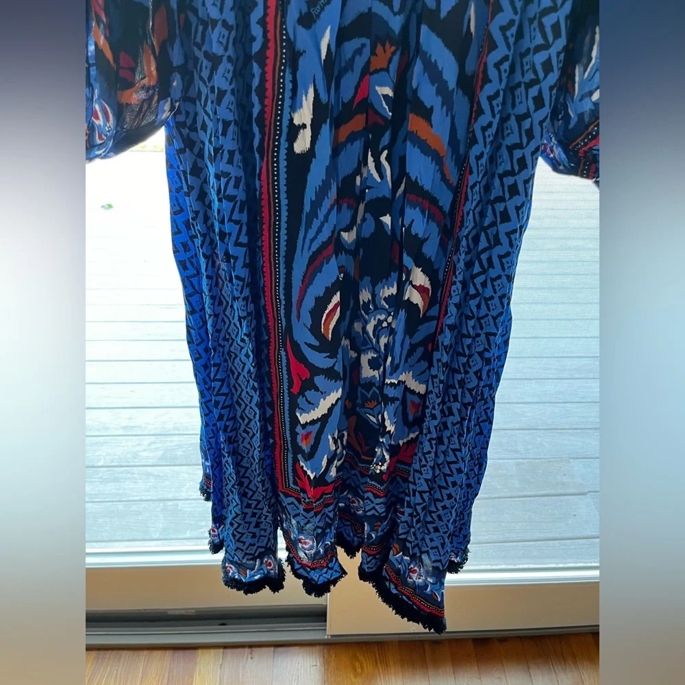 Anthropologie FARM Rio Black Toucans Scarf Maxi Dress - Picture 9 of 10
